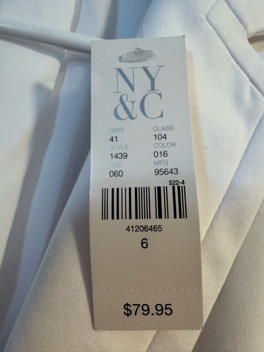 NY & Company White Women's Tailored Classic Blazer size 6 - Picture 5 of 8